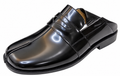 Mocassins noirs brillants à bout séparé