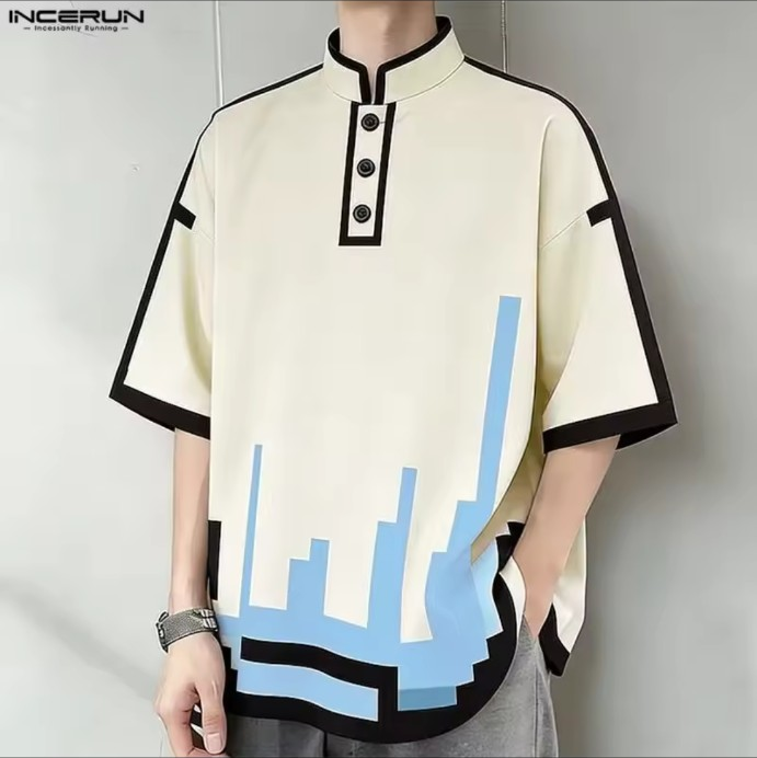 Polo graphique porté