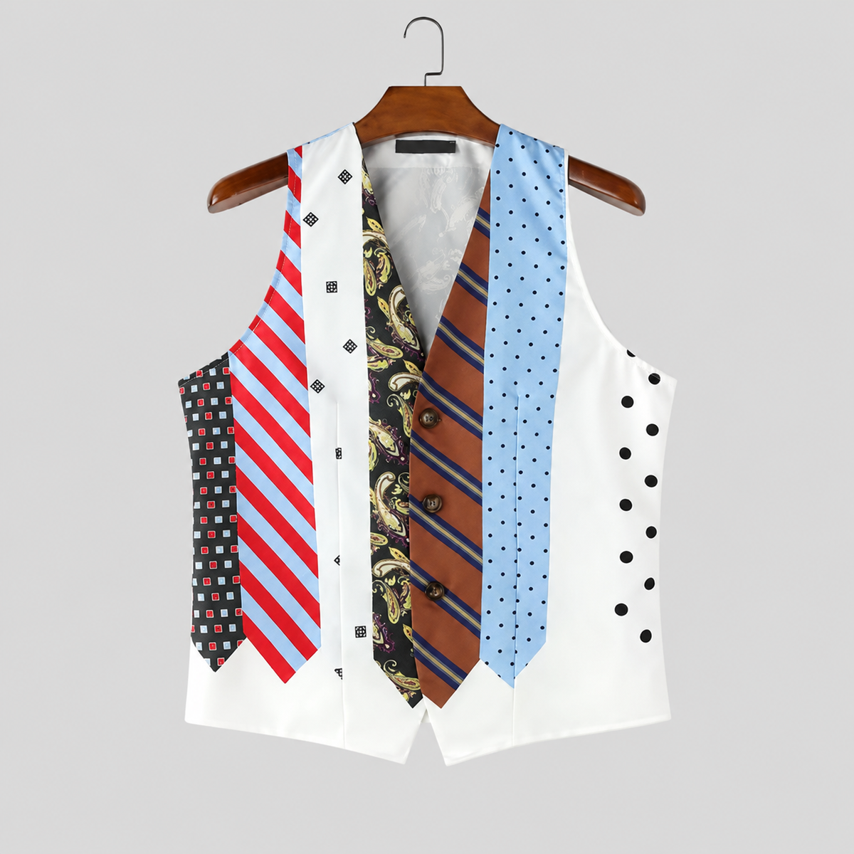 Gilet blanc à motifs cravates