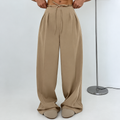 Pantalon ample à pinces et lien à nouer